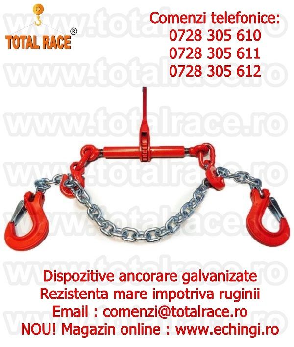 Sistem complet lant ancorare 13 mm 10 tone galvanizat