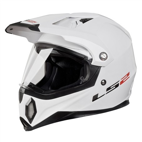 Casti LS2 MX453 GEARS, GLOSS WHIT