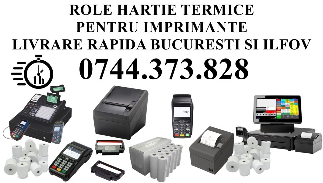 Role de hartie termica pentru bonuri sau pos-uri, dispositive de imprimare. !.