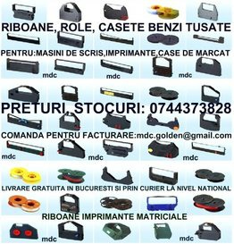Role pentru masini de scris, riboane imprimante matriciale.