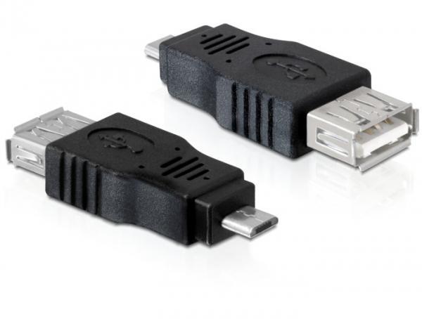 Adaptor USB micro-B tata la USB 2.0-A mama OTG - 65325