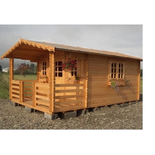 Casa de lemn Camping 3,5x3,5m