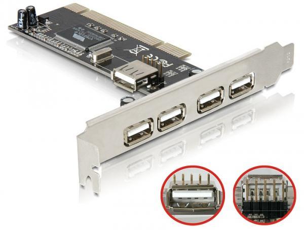 Placa PCI cu 4+1 Porturi USB 2.0 - 89028