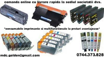 Cartuse pentru imprimante 0744373828  multifunctionale si copiatoare cu livrare rapida.