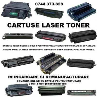 Asiguram incarcare cartuse imprimante, multifunctionale si copiatoare rapid.