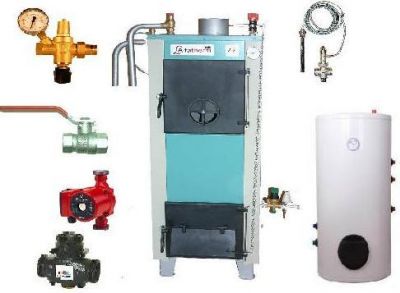 PACHET CAZAN LEMN, BIOMASA SI CARBUNE DAVIO ALFATHERM 27-35 KW