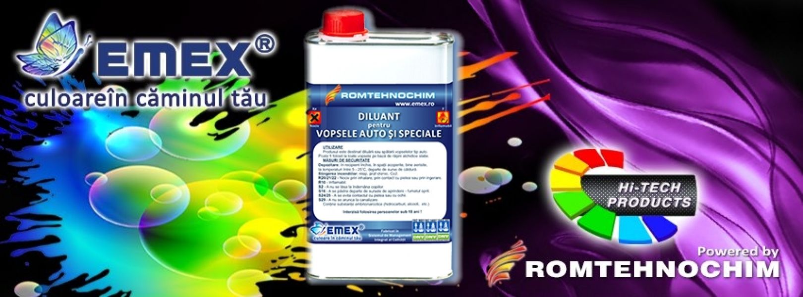 Diluant pentru Vopsele Auto si Speciale EMEX - 10  Ron/Litru
