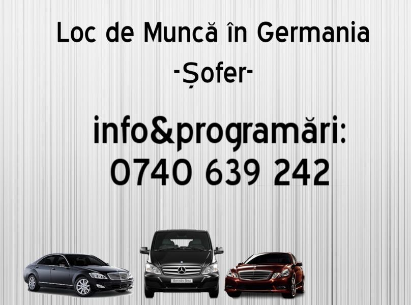 Soferi in Germania cat.(B, C+E) 1400-1800E.