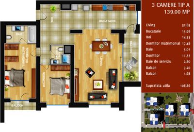 Apartament 3 camere - Dristor