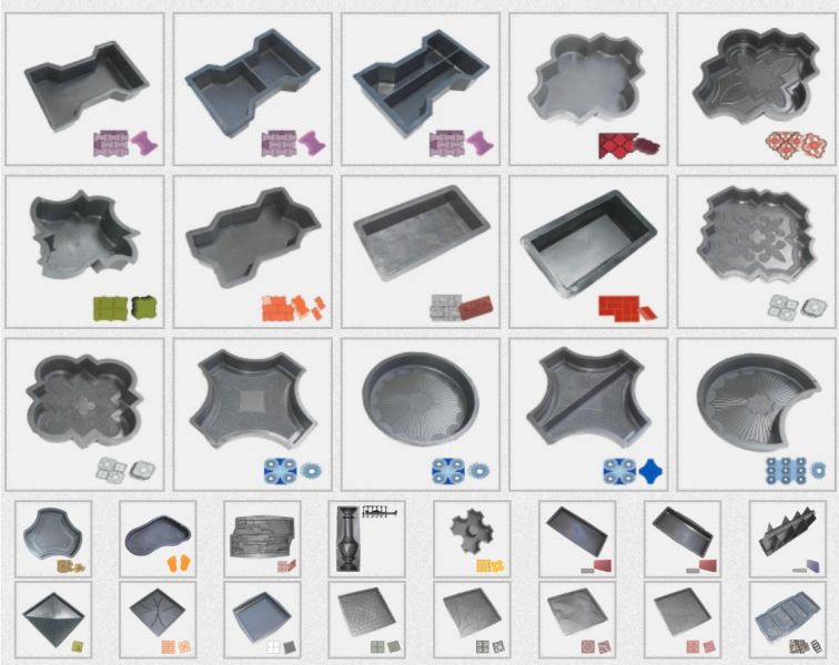 Matrite pavele, forme 3D garduri plastic termoformate, ipsos, pigmenti, colorant, plastifiant