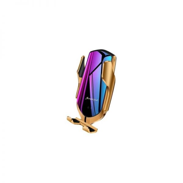 Suport auto cu incarcator wireless si senzor inteligent Smart Sensor R1, USB, functie Fast Charge