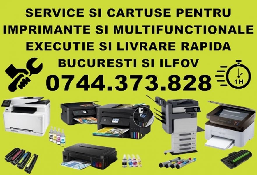 Service si cartuse imprimante copiatoare Otopeni 0744373828.