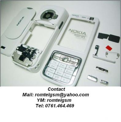 Carcasa Nokia N73 WHITE ( ALBA ) ORIGINALA COMPLETA SIGILATA