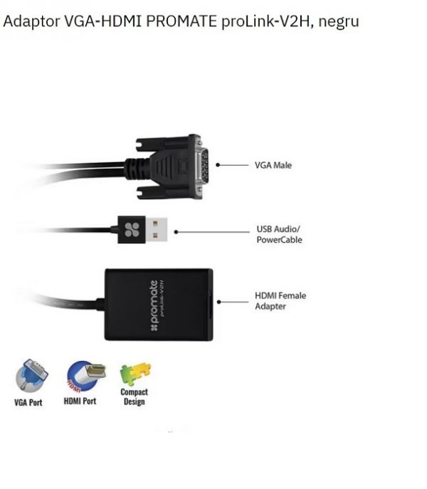 Vand Adaptor Convertor de la VGA la HDMI 