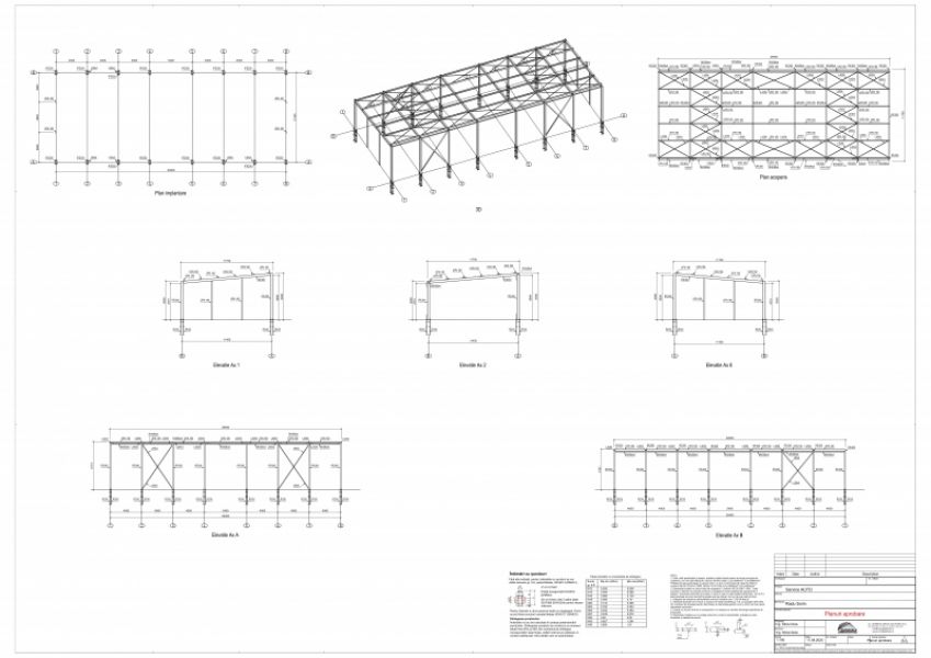 Vnd Hala Metalica Noua, 18M x 12M, 11 Tone , 1.5 Euro/KG, cu proiect