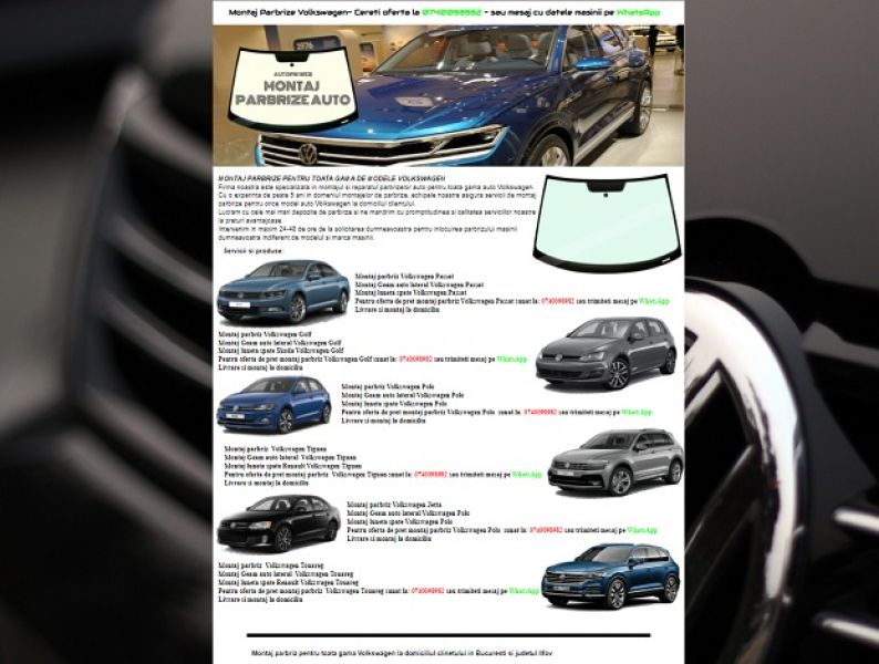 Montaj parbriz Volkswagen Polo