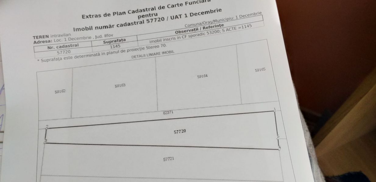 Teren INTRAVILAN cu Dubla Deschidere 107 ml, 1 DECEMBRIE-IF