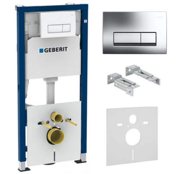 Rezervor incastrat UP 100 cu clapeta Delta 51 crom si set fixare
