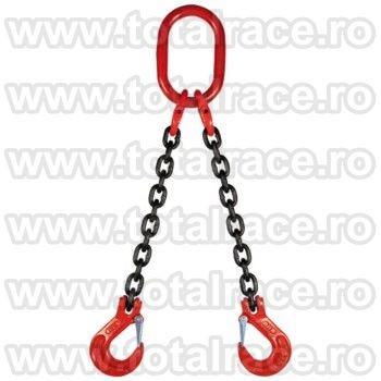 Echipament ridicare din lant 2 brate cu carlige rotative cu autoblocare