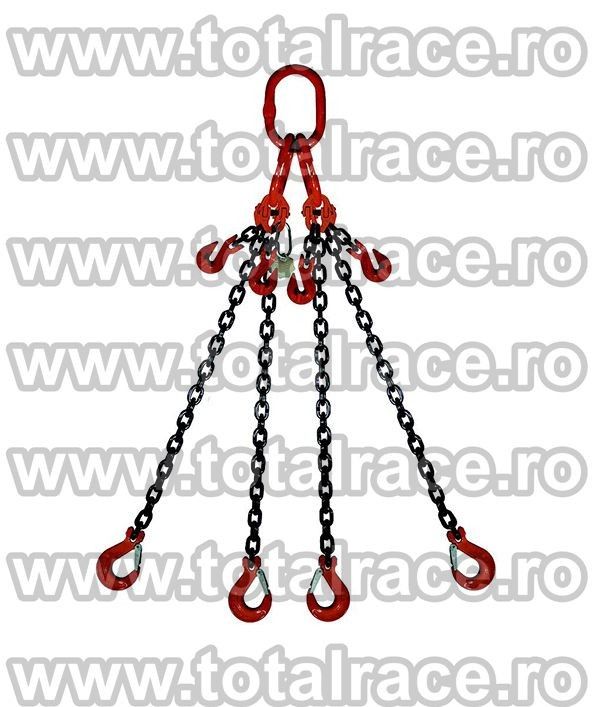 Dispozitiv de lant cu 4 brate cu carlige cu autoblocare