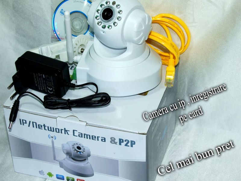 Camera supraveghere ip cu inregistrare pe card