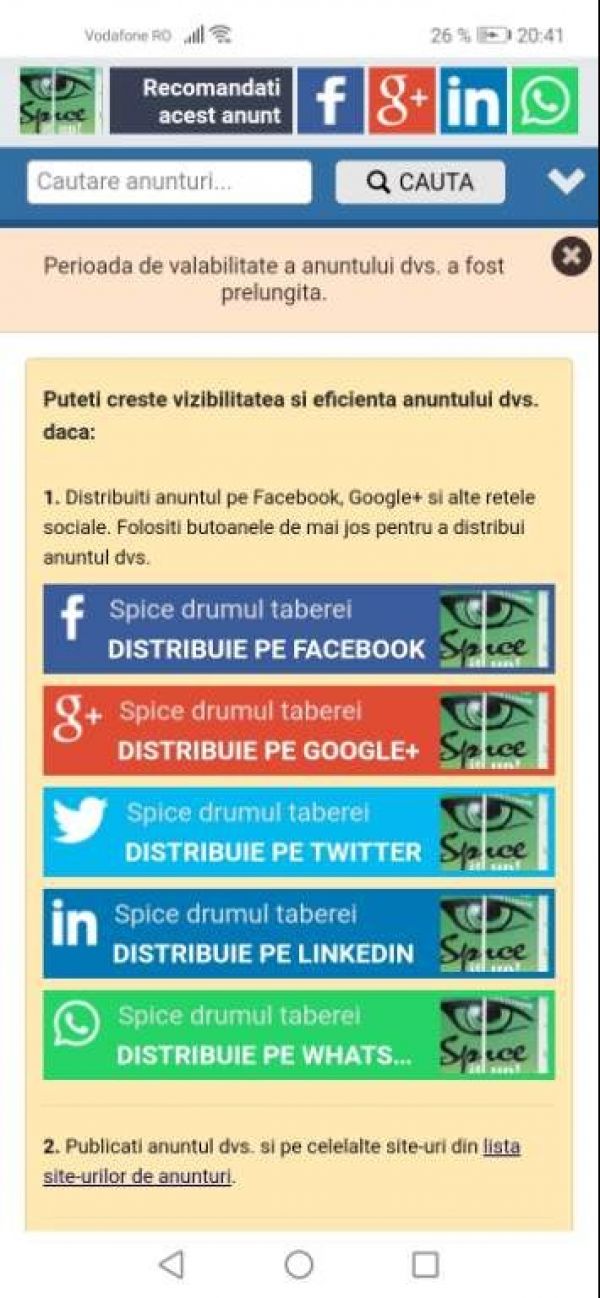 Spice drumul taberei