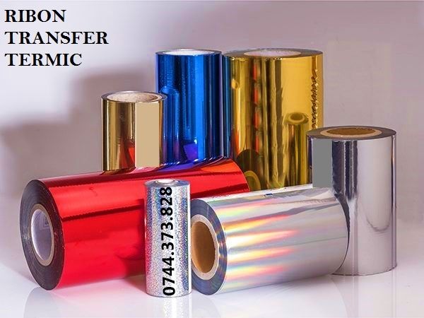 Ribon imprimare termica . Culori: negru, auriu, argintiu, rosu, alb, verde, albastru, etc