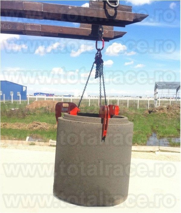 Ridicari cu clesti pentru tuburi din beton