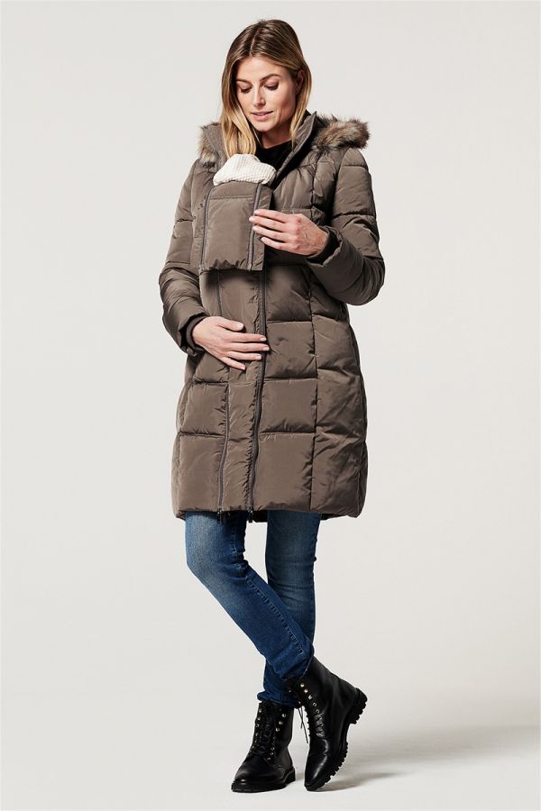 Geaca pentru gravide 3in1 maro New Anna Noppies
