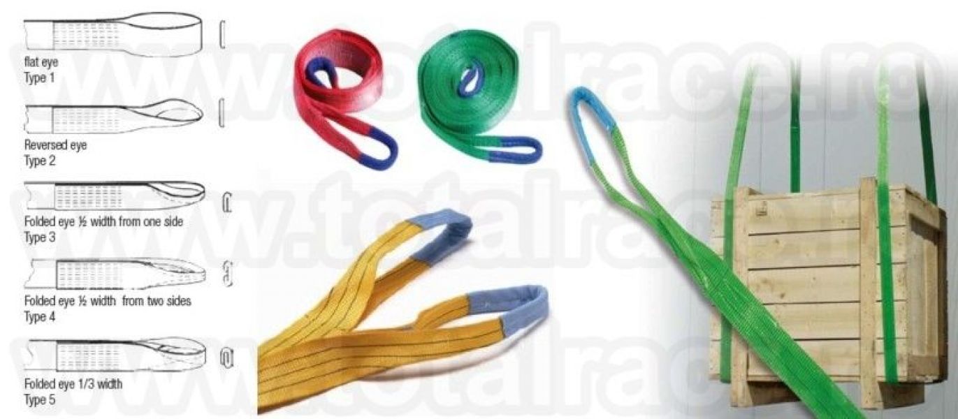 Chingi textile de ridicare pentru macarale turn Total Race