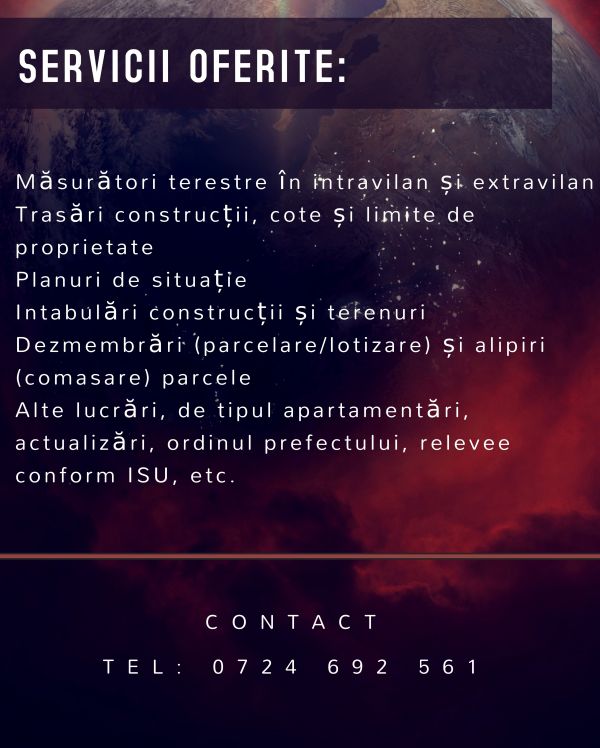 Servicii de topografie si cadastru Timisoara
