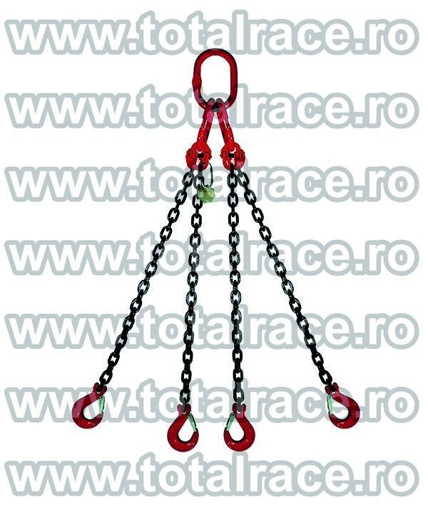 Dispozitiv de lant cu 4 brate cu carlige cu autoblocare