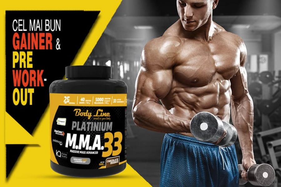 Suplimente nutritive Body Line pt masa musculara. M.M.A 33, masa musculara rapida