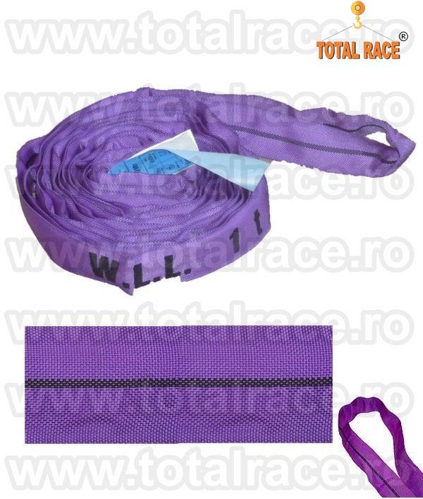 Chingi de ridicare din polyester cu urechi de prindere sau circulare pentru ridicat sarcini