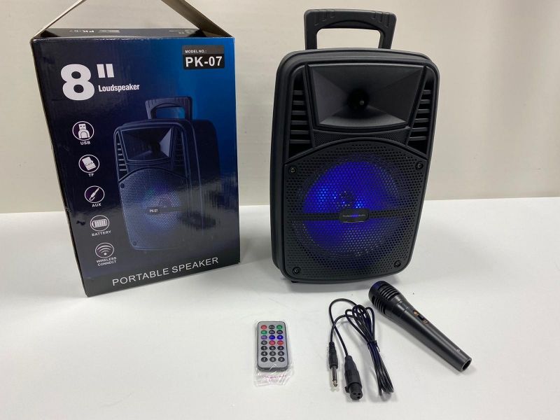Boxa portabila troler karaoke ,microfon, bluetooth, radio, stick