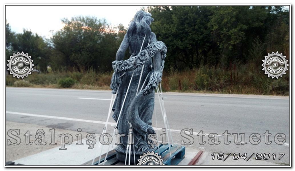 Statueta domnita cu flori din beton model S50.