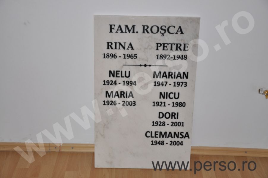 Placi funerare gravate, placi metalice gravate, placi gravate pentru cruci, placi morminte