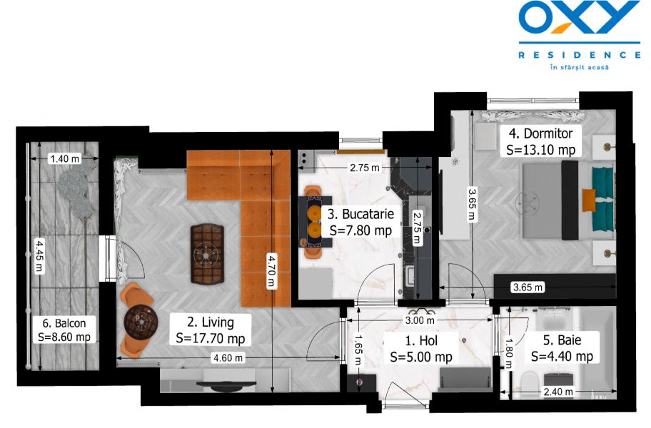 RAHOVA ANTIAERIANĂ 2 CAMERE TIP A *DISCOUNT 10.500 