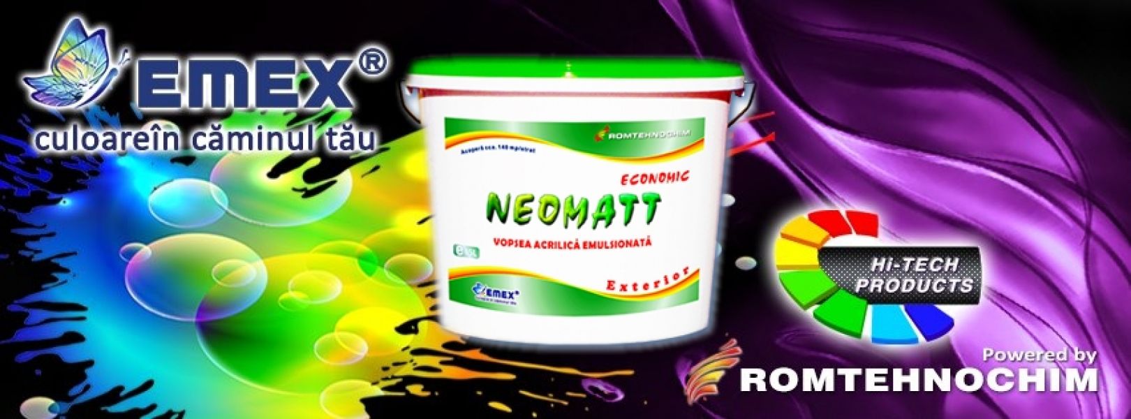 Vopsea Lavabila Economica de Exterior NEOMATT - 89 Ron/ Bidon 15 L