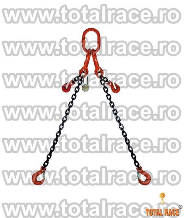 Dispozitive de ridicare din lant cu 2 brate cu carlige rotative cu siguranta